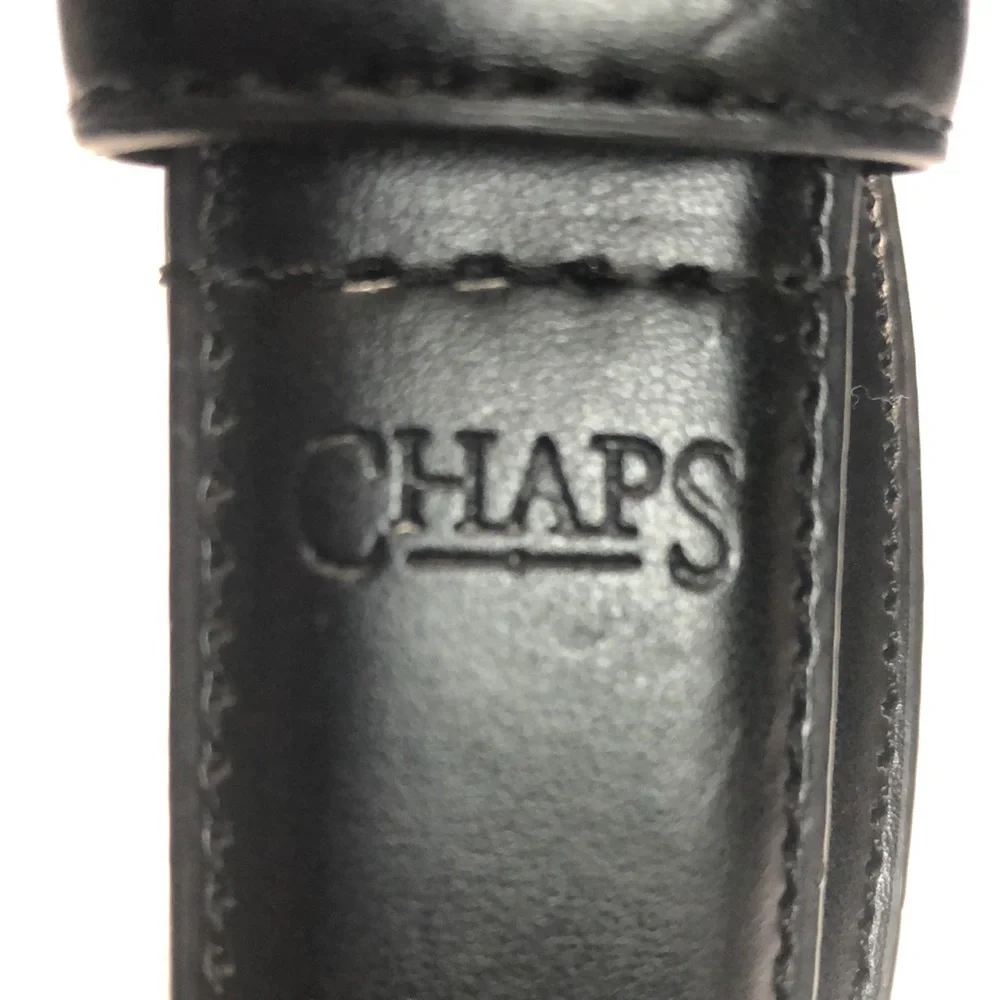 Chaps Black Leather Belt size 36